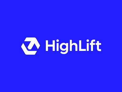 HighLift - Logo Concept 3 ai arrow brand branding connection growth hexagon identity innovation logo logodesign management modern platform progress simple structure symbol tech web3