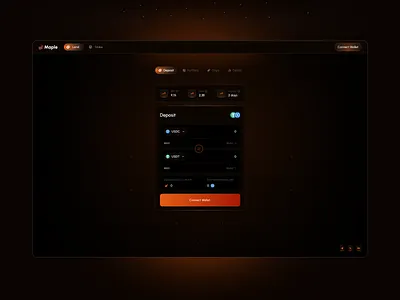 Crypto Deposit Page Design crypto crypto deposit defi deposit page swap crypto swap dashboard web app website