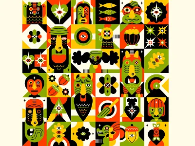 The Hill of Witches 🧙🏻 abstract background evil flat geometric art geometric design geometry icon identity illustration lithuania lucifer minimal monster pagan pattern shapes t shirt vivid witches