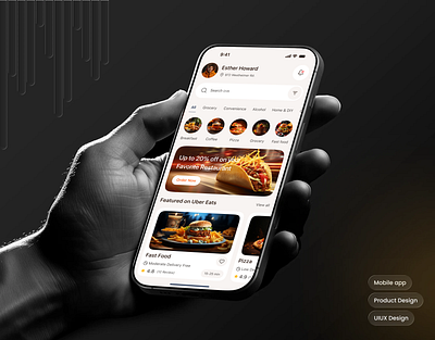 Food Delivery App UI app design clean delivery app food food app food delivery food delivery app food order graphic design mobile mobile app mobile design restaurant restaurant app ui uiux ux