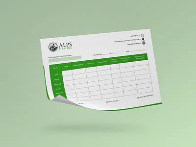 ALPS Staffing Agency Calendar Design a5 flyer brand identity calendar design graphic design pamphlet design paper design
