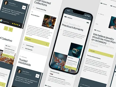 Celestiva - Jewelry Shop App app design app ui branding figma green jewelry minimalist mobile app mobile app design mobile ui ui ui design ui ux