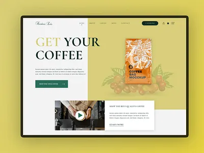 eCommerce website for a Coffee shop and Catering services agency branding clean coffee creative design ecommerce product ui ui web design ux web web design website