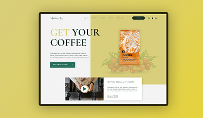 eCommerce website for a Coffee shop and Catering services agency branding clean coffee creative design ecommerce product ui ui web design ux web web design website