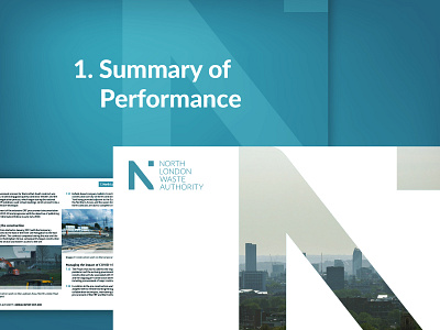 North London Waste Authority Annual Report annual report artwork brochure corporate design graphic design layout london print uk