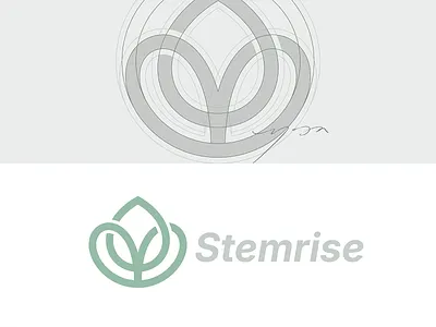 Organic Logo botanical logo branding eco friendly eco logo flower logo green logo logo logo designer natural logo nature logo organic logo plant based plant logo simple logo smart logo stemrise vegetable yp