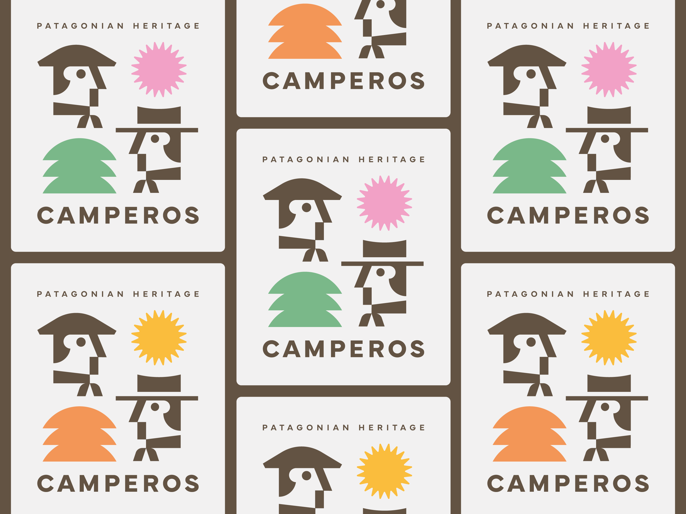 Camperos brand branding camperos clothing brand design geometric graphic design label logo logo designer logodesign logomark logos pampa patagonia