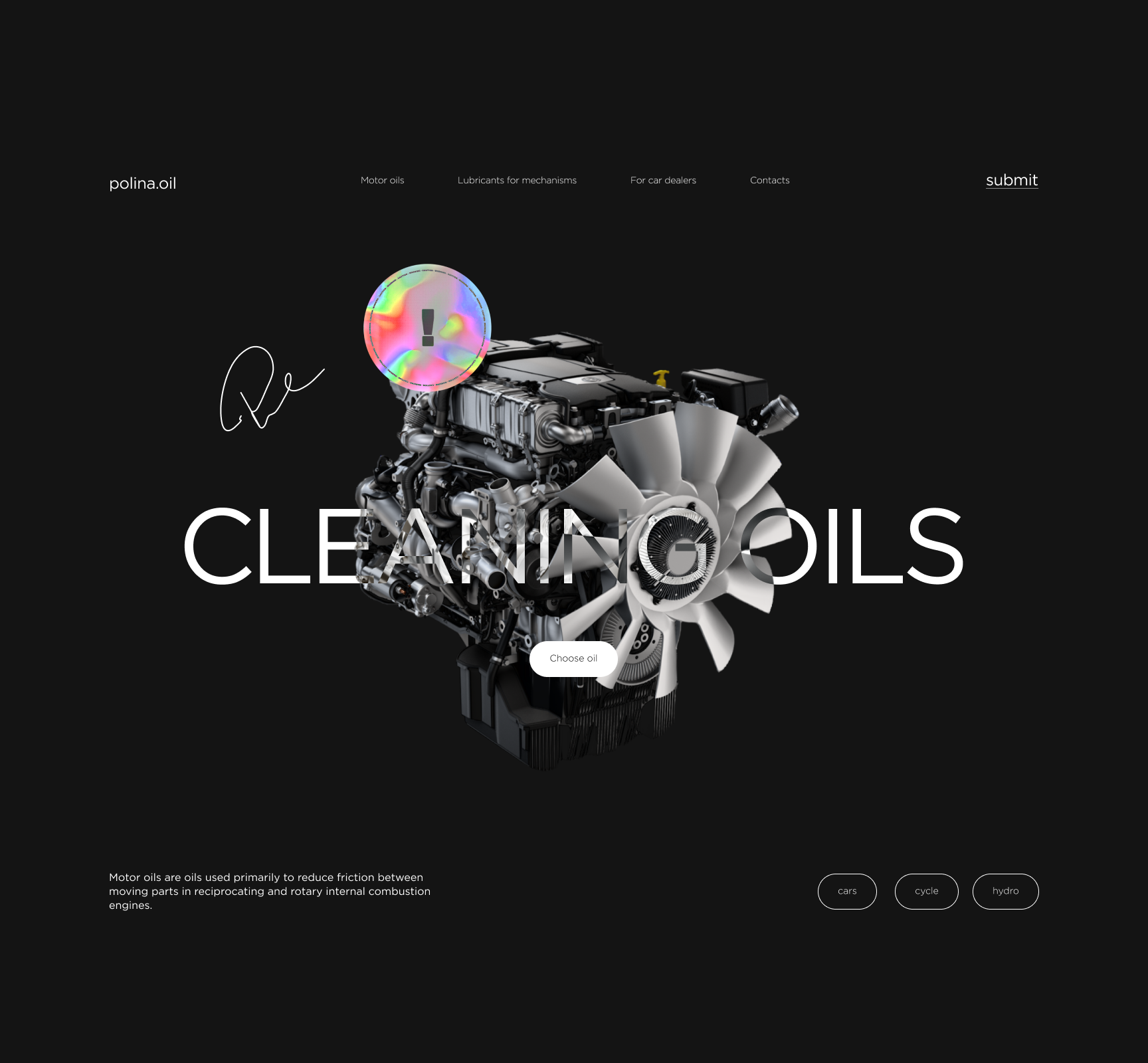 Oil header design landing ui ux web design