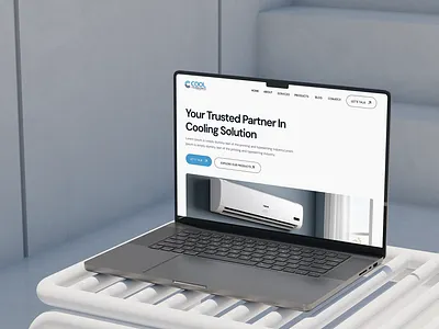 Cool Technologies – Website Redesign Concept business website concept design cooling solutions dribbble exploration landing page minimal design modern ui ui uiux web design website redesign