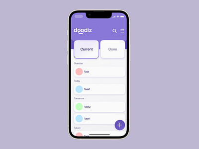 Task Tracking application screen