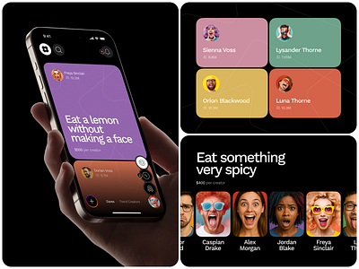 Dare Challenges App with Interactive UI android app design challenge app creative app dark mode design inspiration fun design interaction design ios mobile app mobile ui modern ui motion design product design social app trending ui ui design ui ux ux design