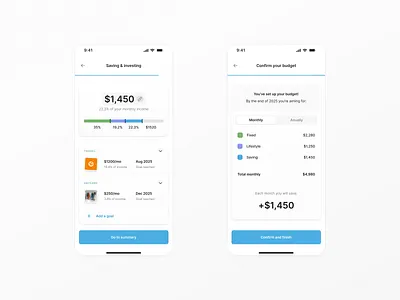 Budget setup budget app budget mobile app budget setup expense analysis expenses finance app finance mobile app fintech mobile design mobile onboarding mobile set up onboarding product design set up spending chart