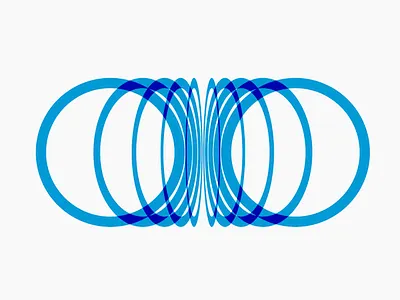 Exaggerated Outline Perspective design logo retro