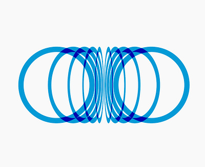 Exaggerated Outline Perspective design logo retro
