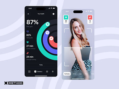 Healthcare Mobile App app dashboard design figma fitness gym healthcare medical mobile app scan statistics ui ux