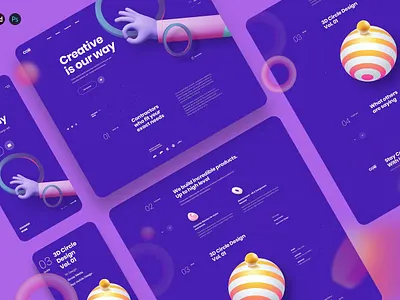 Coiii - Creative Agency Landing Page Template android app app design dribbble illustration ios landing landing page landing pages page pages popular screen screens template ui ux web web header website