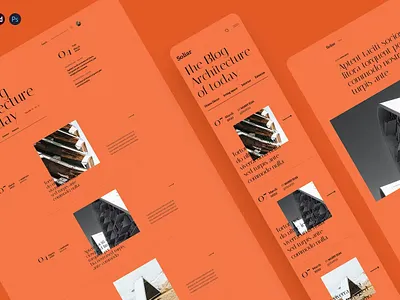 Soliar - Architecture Blog & News Template android app app design dribbble illustration ios landing landing page landing pages page pages popular screen screens template ui ux web web header website
