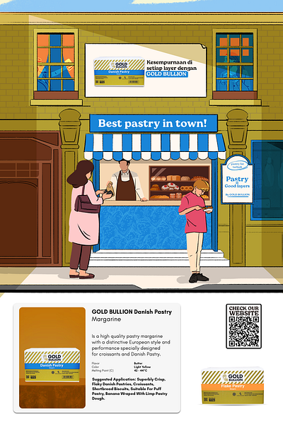 Calender Illustration 2026 Pastry Theme calender promotional design