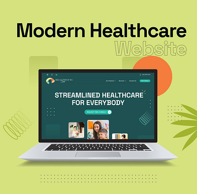 Healthsync Care Website Redesign Modern UX/UI in Figma accessibledesign designfortrust figmadesign healthcaredesign modernwebdesign responsiveweb uidesign uxcasestudy uxui webredesign