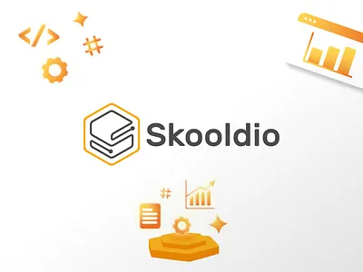 Skooldio Logo 3d animation branding graphic design logo motion graphics
