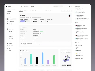 SnowUI Update: Account page dashboard ui kit
