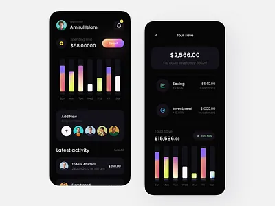 Banking App UI design home screen ios minimal app mobile ui modern app ui ux