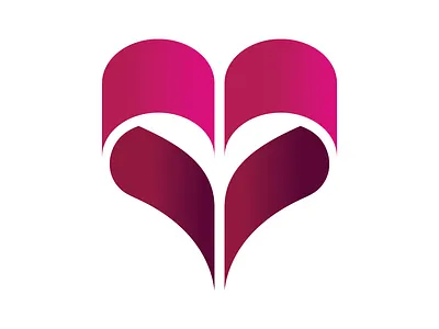 3D Unique Pink Heart Logo for sale 3d app buy cardiovascular for sale healthcare heart hospital kind logo love pharmacy premade purchase ready made romance software unique