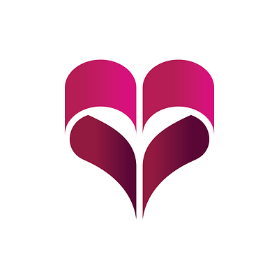 3D Unique Pink Heart Logo for sale 3d app buy cardiovascular for sale healthcare heart hospital kind logo love pharmacy premade purchase ready made romance software unique