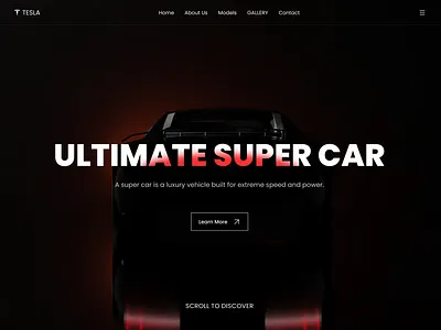 Car Landing Page UI auction bid bidding car hyper car landing page sport car super car ui uiux uiux design uiuxdesign web web design website
