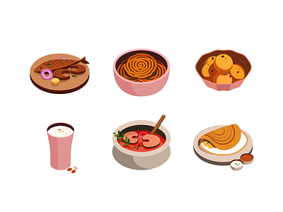 🥘 graphic design illustration illustrator indian cuisine indian food visual design