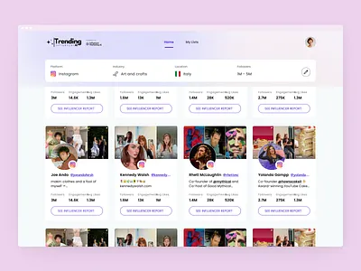 Marketplace avatar bio filter follower home influencer instagram listing location marketing marketplace media platform post profile search share social tiktok ugc