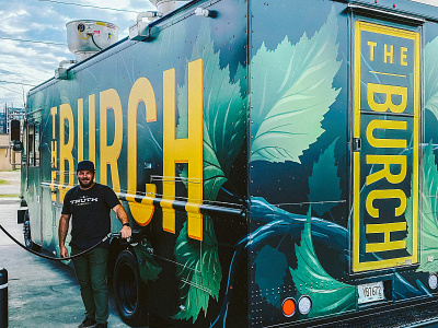The Burch 2d auto birch botanical burch car digital painting food food truck foodtruck illustration leaf leaves restaurant tree truck van vehicle vinyl wrap