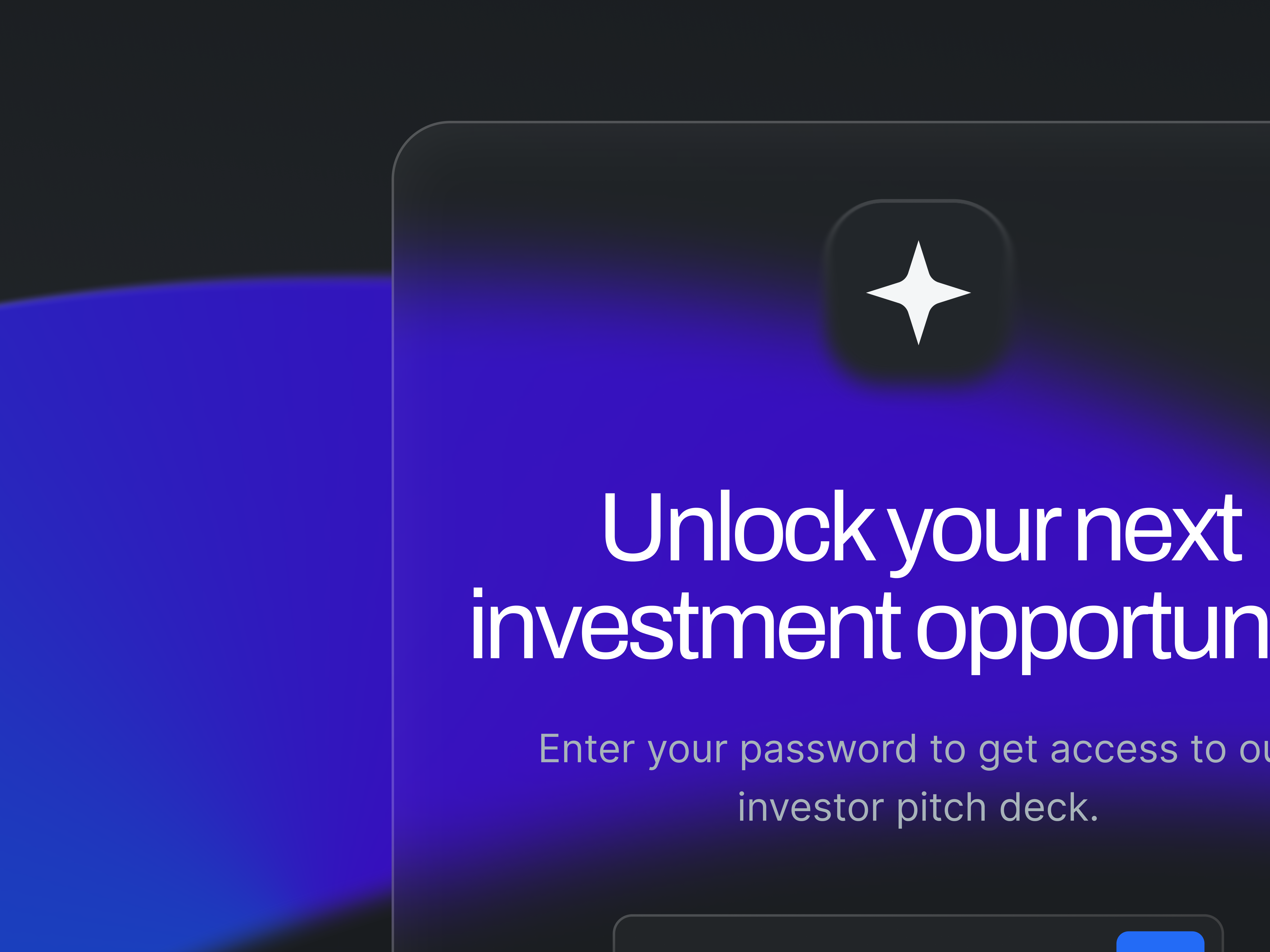 Auth Page blur dark design field input password sleek ui ux web