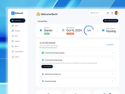 SaaS Dashboard for No-Code App Builder appbuilder branding clean cleanui creative dashboard design designsystem illustration modern nocode nocodeapp nocodeplatform productdesign saas seo ui uiux web webapp
