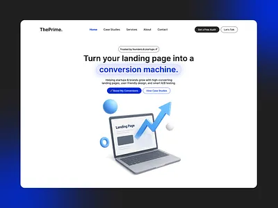 Landing Page Hero – Conversion Focused Design 🚀 uiux