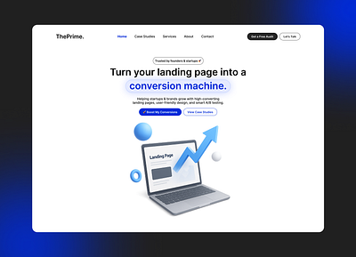 Landing Page Hero – Conversion Focused Design 🚀 uiux