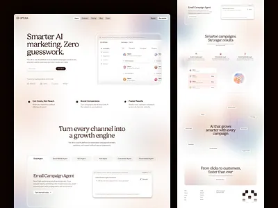 Optura – All-in-One AI Marketing Platform ai appdesign automation creativedashboard dashboarddesign designinspiration dribbble figma marketing productdesign saas uidesign uxdesign webapp