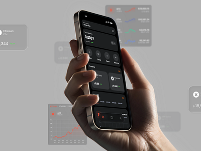 Crypto Asset Management animation app crypto graphic design mobile motion graphics ui ux wallet