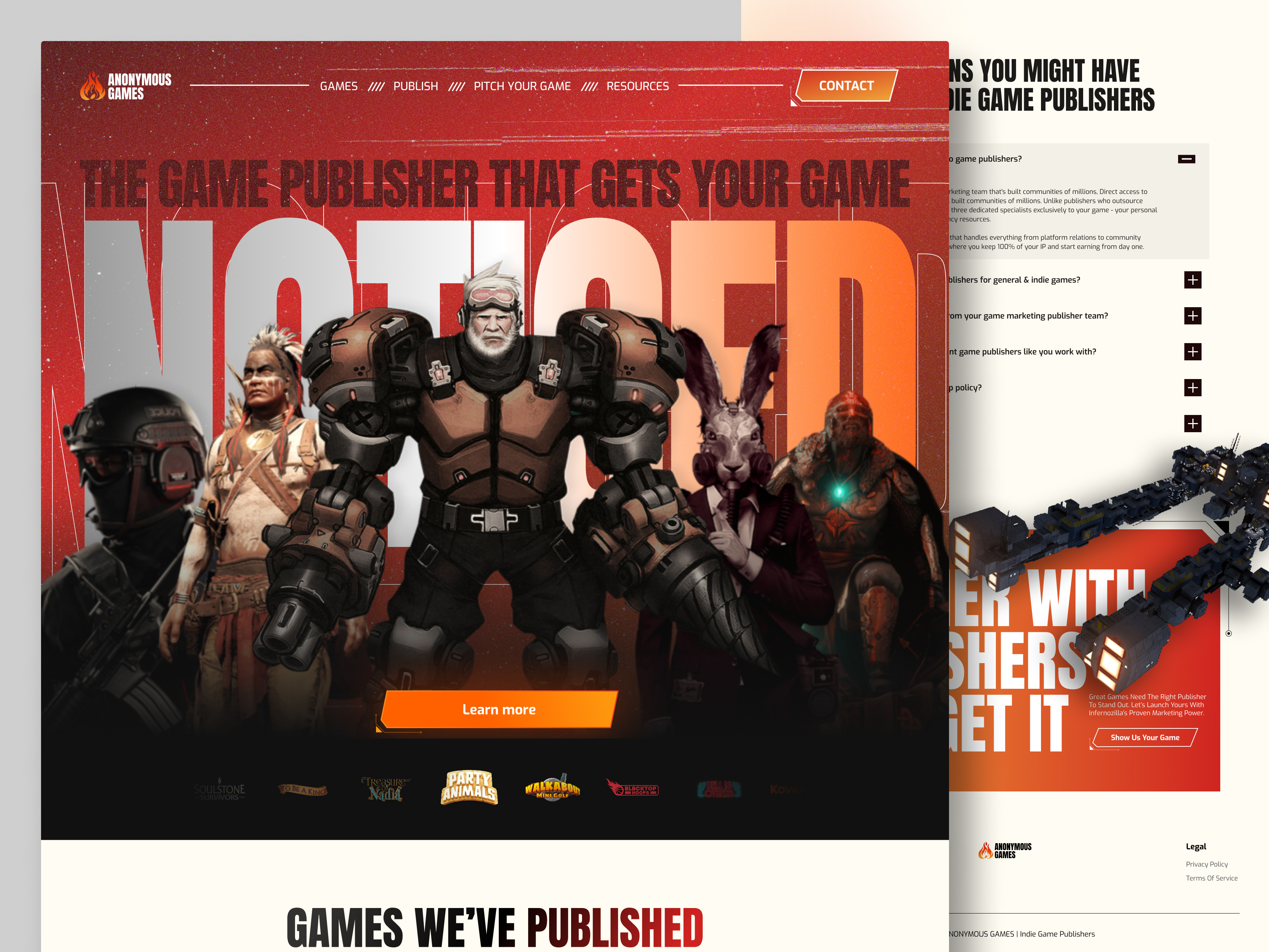 Example of Gaming Website Design