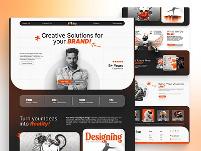 D-Tribe – Creative Agency Landing Page creative design figma graphic design landing page photoshop ui uiux ux web design website design