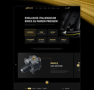E-Bike Online Shop adobe xd bike black design clean design dark ecommerce figma mobile design online shop sales shop ui ui design uiux ux design web design