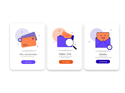 3 State ilustration ui