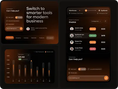 ui xi desing ai dashboard branding design illustration