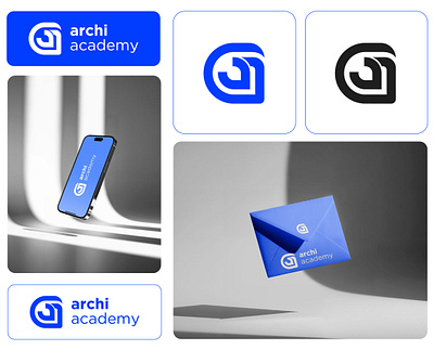 Academy Monogram(Georgian letter ა & a) Logo branding logo motion graphics