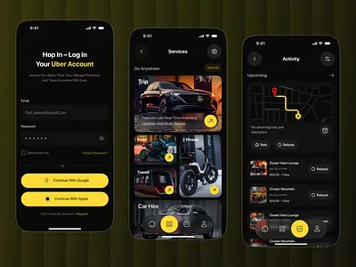 Uber Request a Ride - App Redesign UI UX app design car car app mobile app redesign ride app ride booking app self driving app taxi app taxi booking app uber uber app ui designer ux design