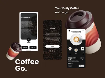 CoffeeGo - A coffee app Ui Design app graphic design ui