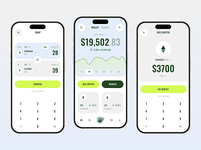 Vexa Crypto AI Wallet android blockchain crypto wallet dapp dashboard decentralizedapps defi design system fintech ios mobile app product design saas security startup token swapm ui ux web design web3