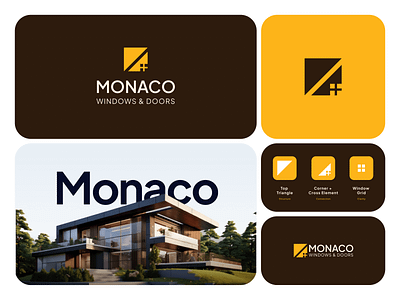 Monaco Windows & Doors — Geometric Clarity animatedlogo animation brandexploration brandidentity branding cleanidentity designstudio dribbble identitydesign logo logodesign logoexploration logoinspiration minimaldesign motion graphics motiondesign ui visualidentity