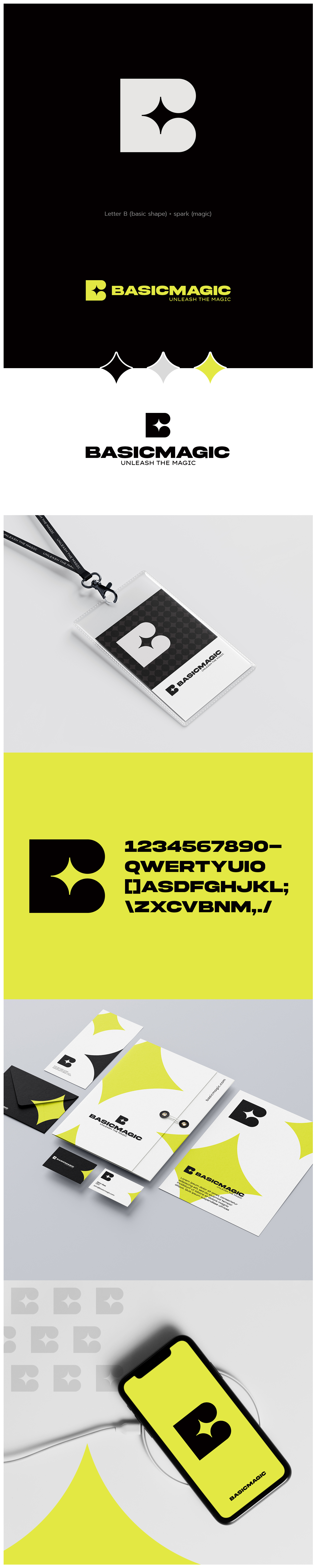 Basicmagic b letter basic light magic simple spark