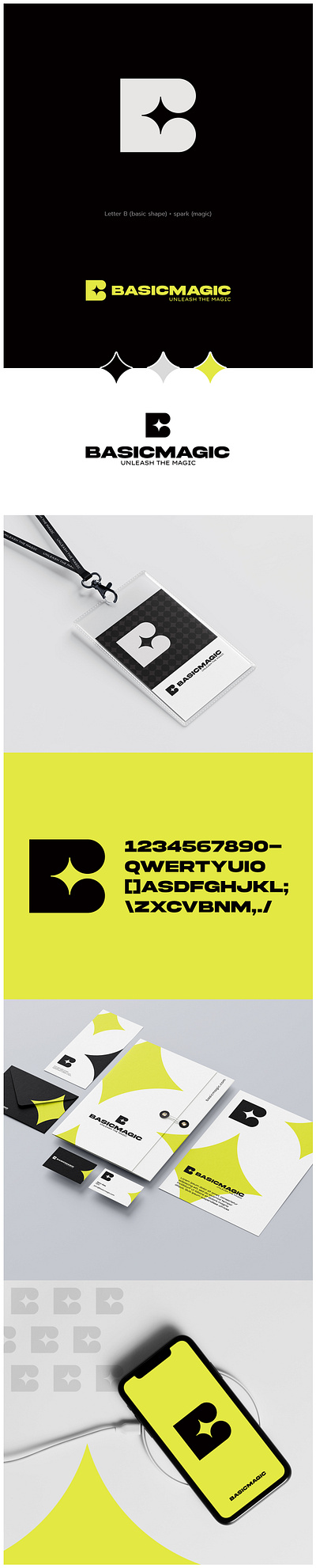 Basicmagic b letter basic light magic simple spark
